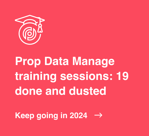 Prop Data Manage training - Keep going in 2024