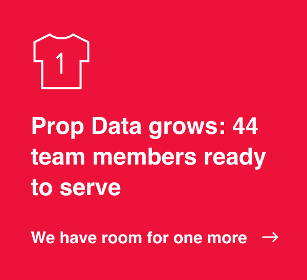 Prop Data has 44 members - We have room for one more