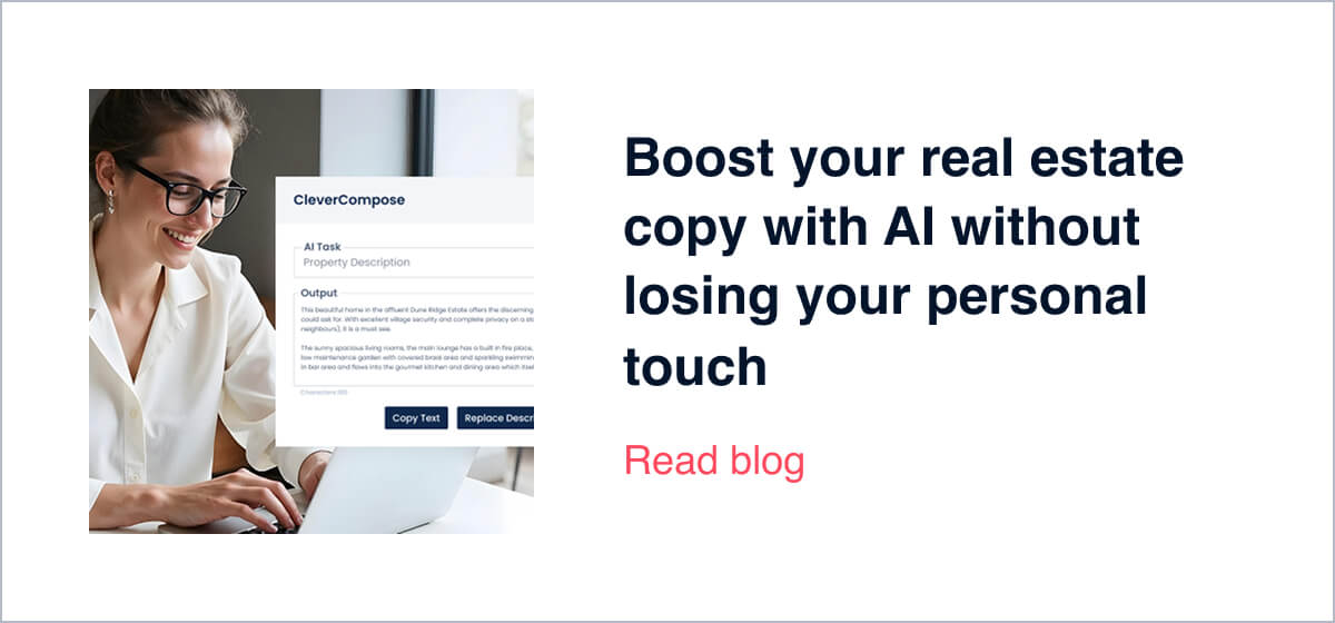 Boost your real estate copy with AI without losing your personal touch