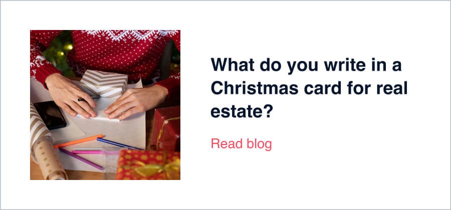 What do you write in a Christmas card for real estate?